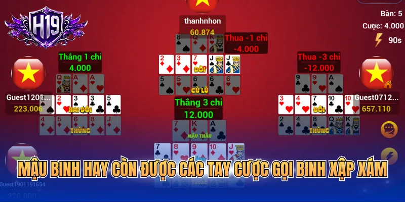 Mậu Binh hay còn được các tay cược gọi Binh Xập Xám