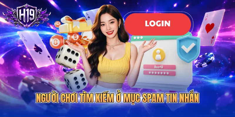 Người chơi tìm kiếm ở mục spam tin nhắn